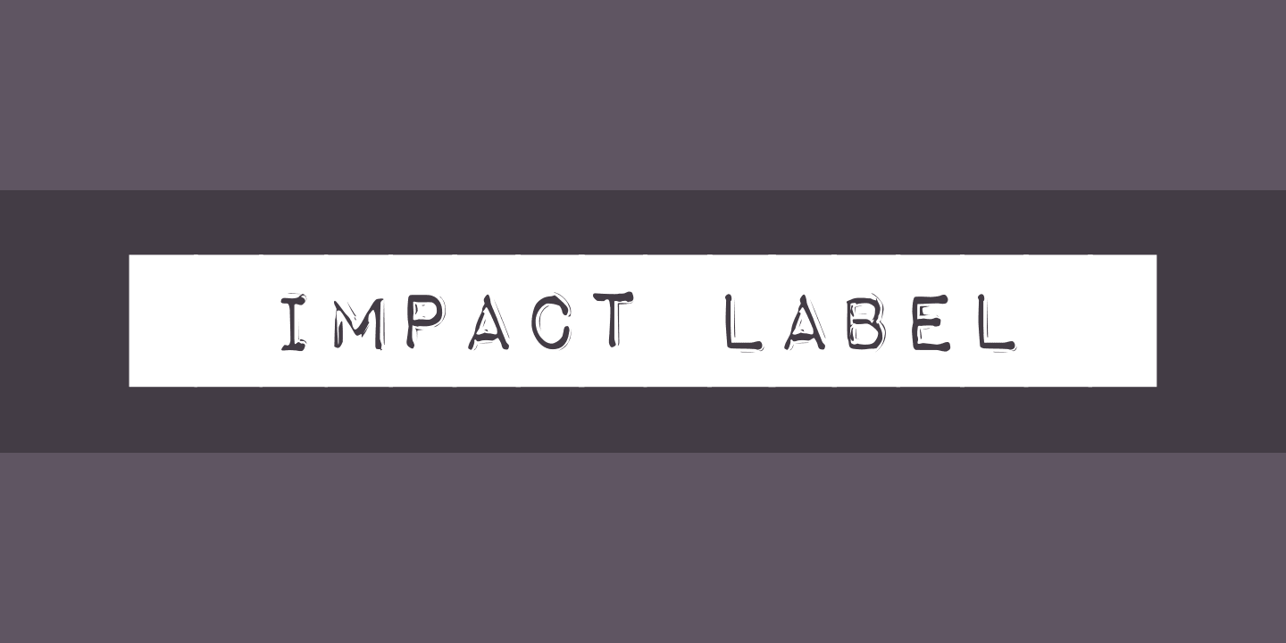 Impact Label Font preview